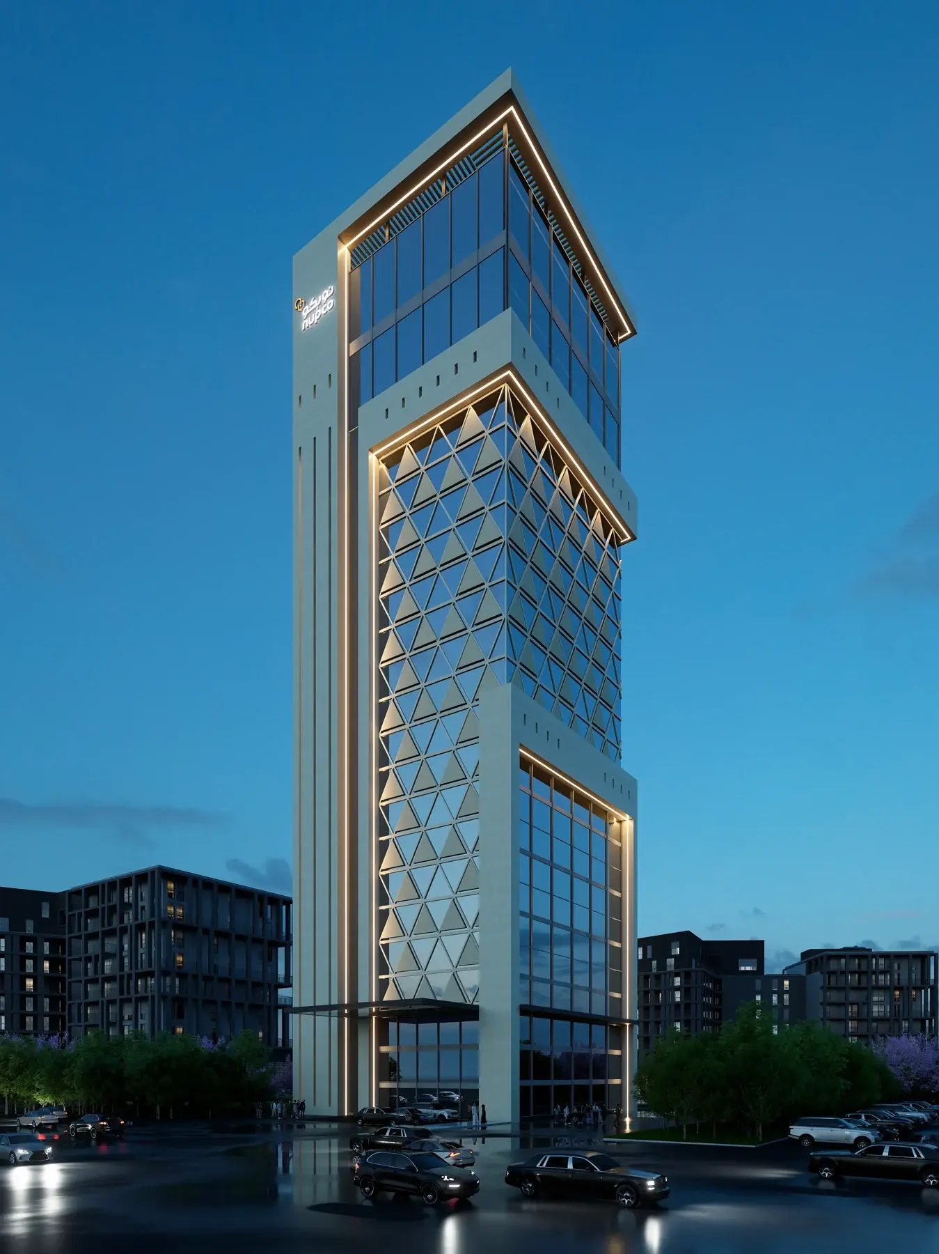 Business Tower in Saudi Arabia: vista arquitectónica 1