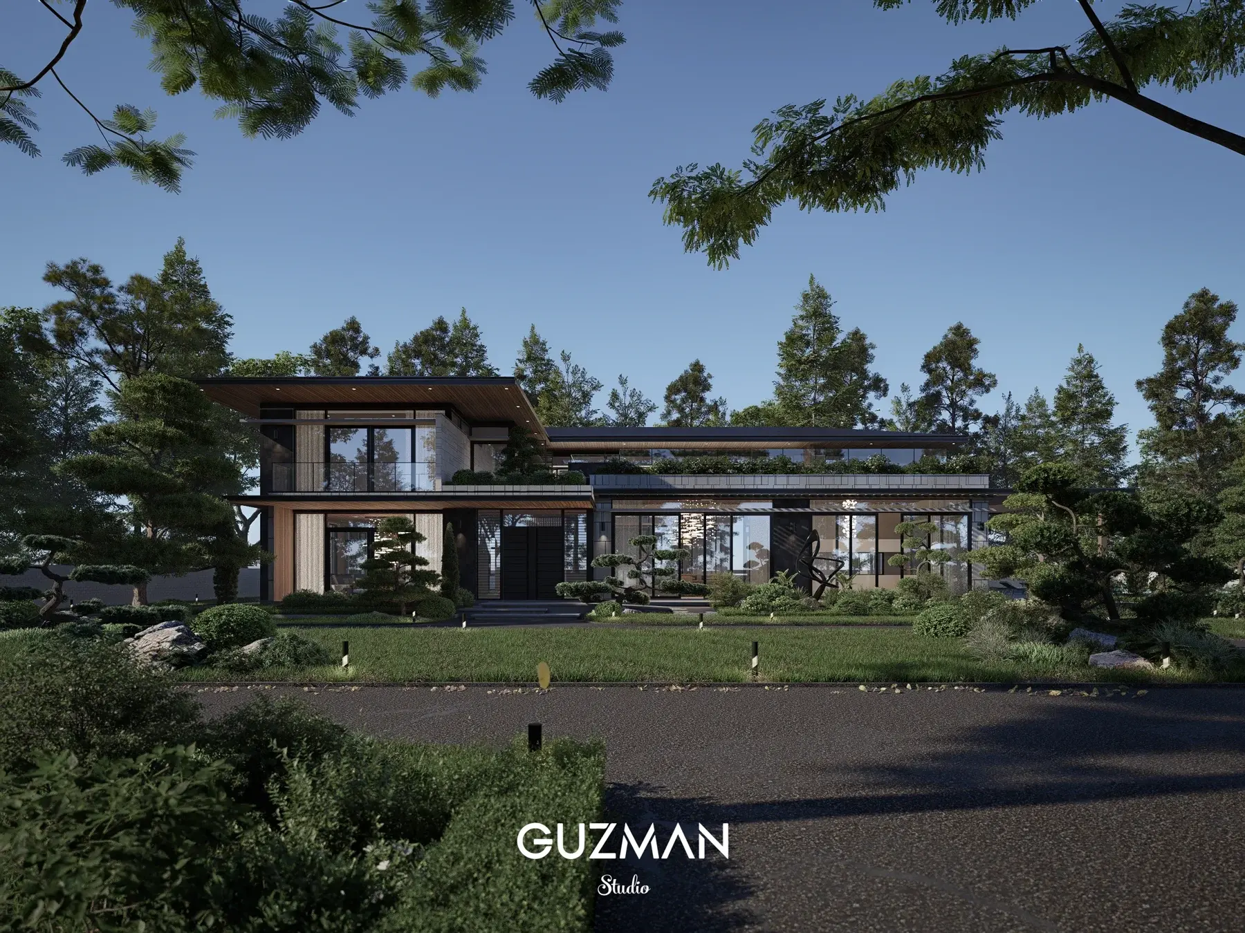 Luxury Villa Design: vista arquitectónica 1