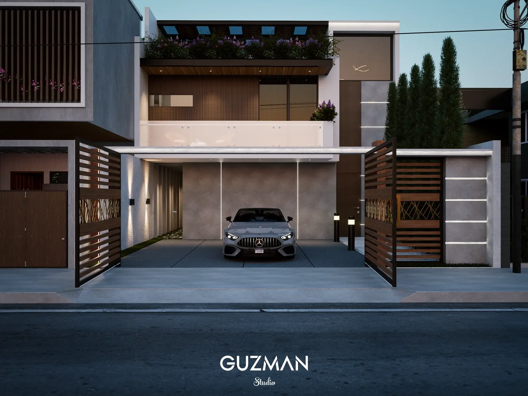 Modern House Design: vista arquitectónica 1