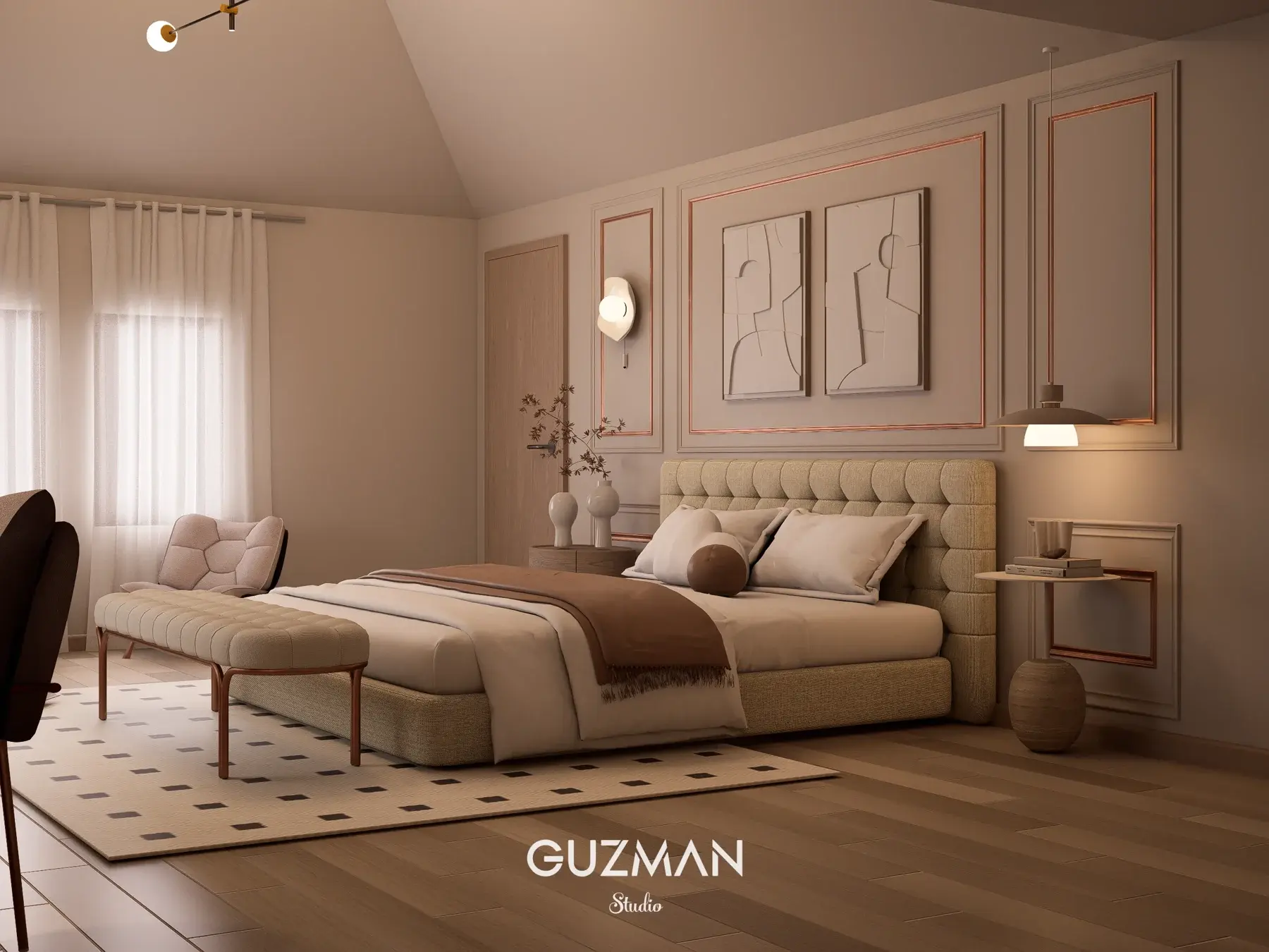 Contemporary Bedroom: vista 1